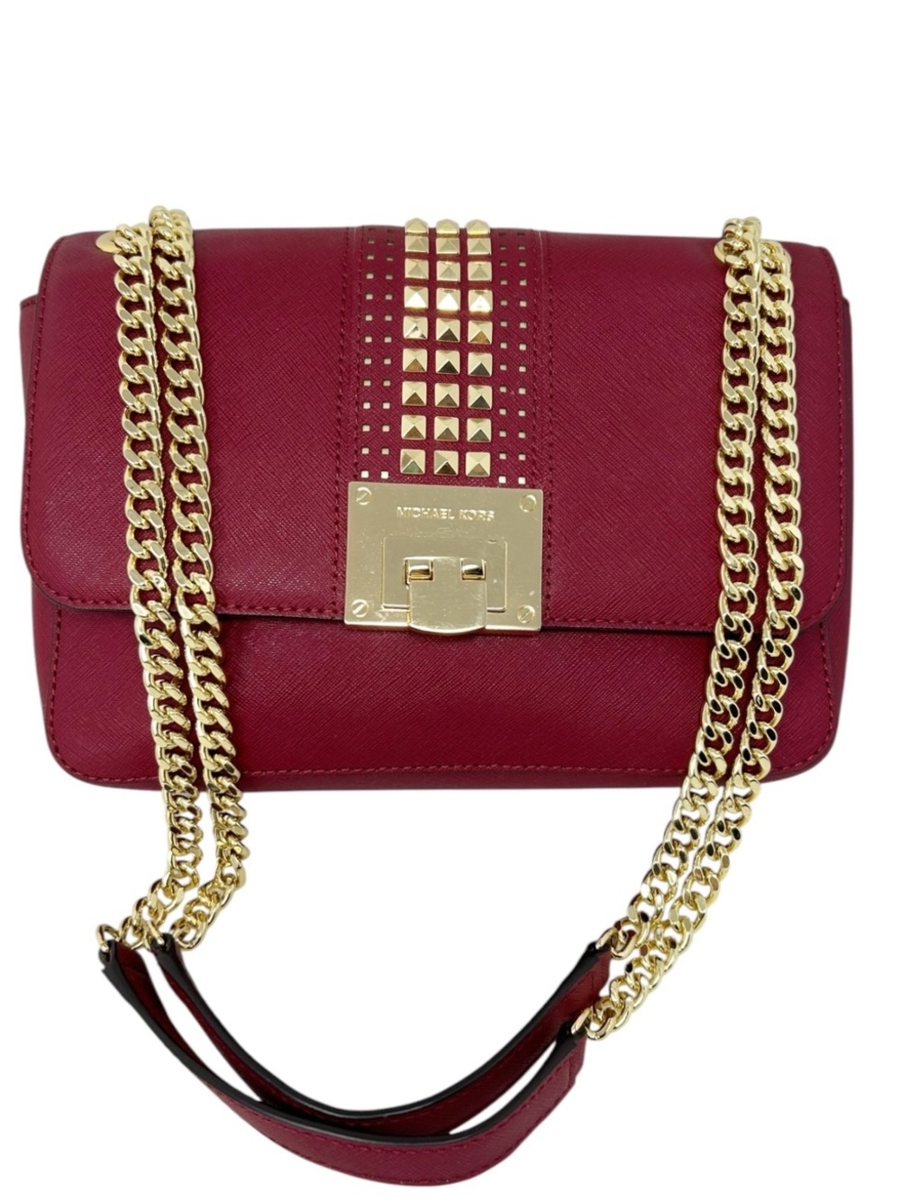 MICHAEL KORS Tina studded convertible flap crossbody bag